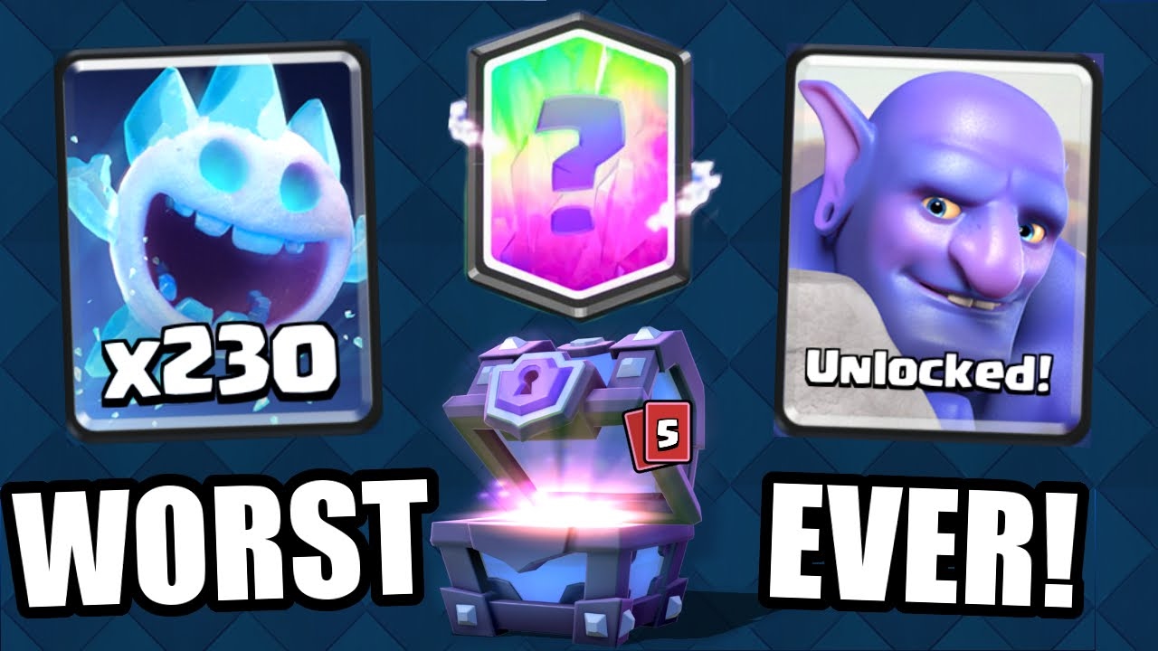 Clash Royale WORST CHEST OPENING EVER!?! NEW UPDATE CARDS UNLOCKED