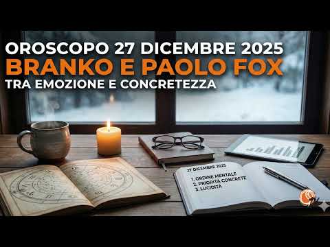 Video Oroscopo 27 dicembre 2025 Paolo Fox e Branko: cosa rivelano davvero le stelle ai segni