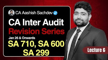 SA 710, SA 600, SA 299 | CA Inter Audit Jan