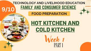 TLE 9/10 FAMILY AND CONSUMER SCIENCE (Food Preparation) Week 1 Par 1: Hot Kitchen and Cold Kitchen