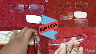 Rimless frame with polycarbonate lenses | fitting+finishing | Mumbai Sion 7666895481 @greatoptix24