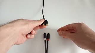 How to deal connecting 3.5mm female to RCA male jack stereo cable w/ TRRS male to female RCA adapter