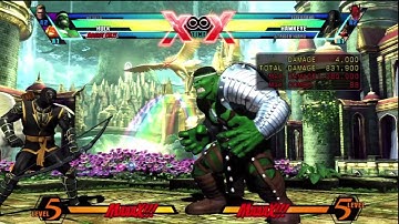 UMVC3 Hulk Touch of Death Combo 2.0 (1,281,500M 1 Meter, 2 Assists)