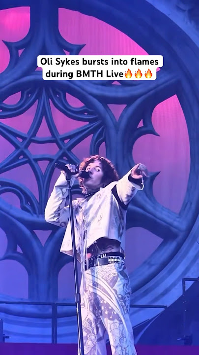 Oli Sykes bursts into flames during BMTH Live🔥😂 #bringmethehorizon #bmth #metalcore