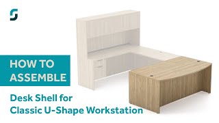 Classic U-Shape Desk Shell Pl189 Assembly Instructions