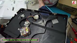 E FF Fridge repair LG fan motor faulty causing front panel display show Error code ( E FF )20250626