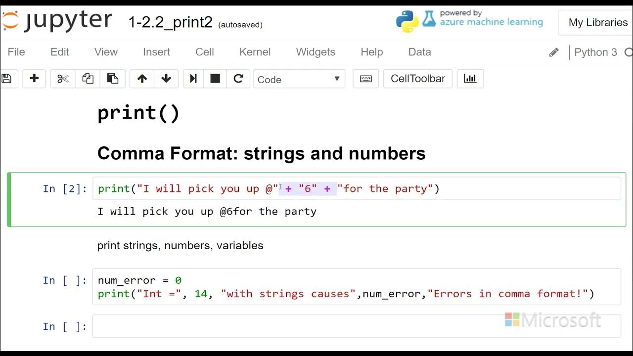 printing numbers with strings - Introduction to Python: Absolute ...