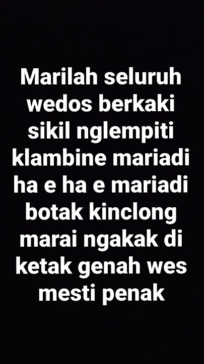 lagu marilah seluruh wedos berkaki sikil #fyp #shorts