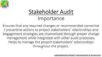 42   Stakeholder Audit   Understanding Project Management in 90 Minutes