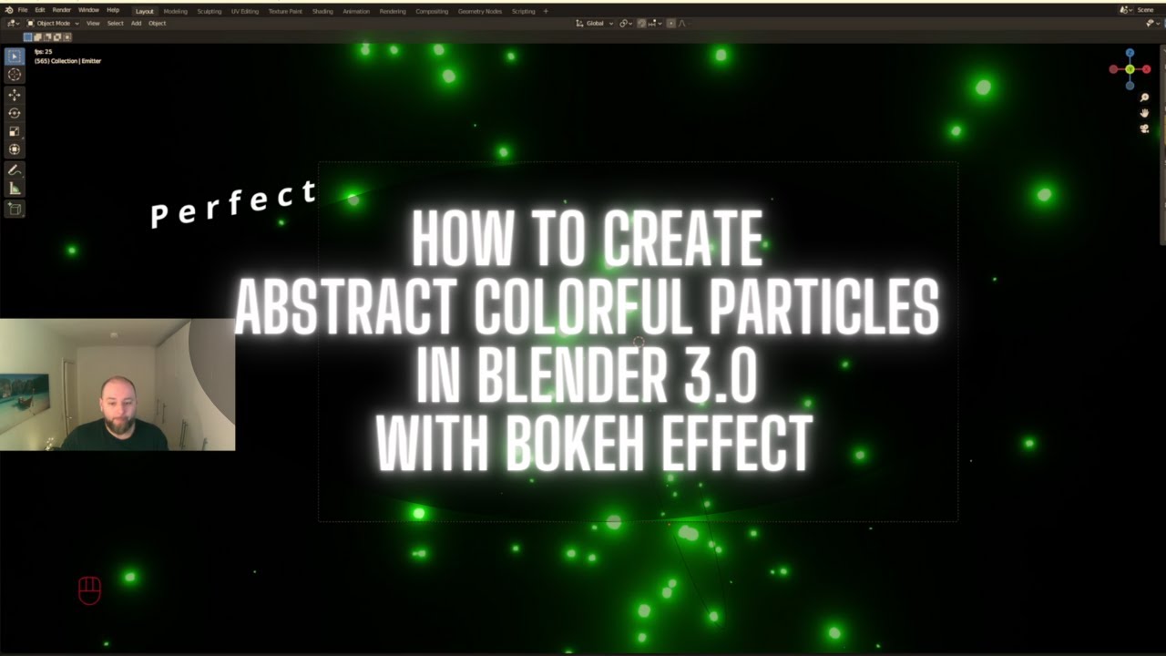 How to Create an Abstract Colorful Particles Background in Blender 3.0 ...
