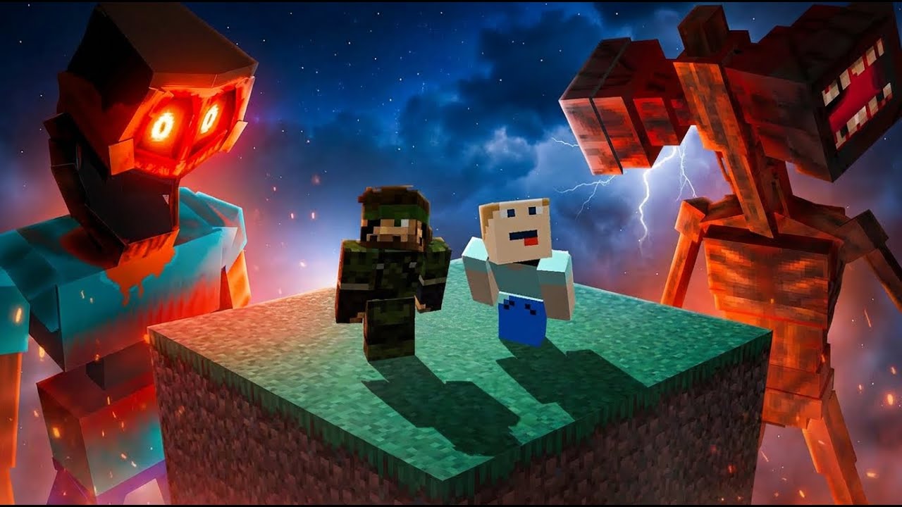 SOPRAVVIVO a MINECRAFT in un SOLO CHUNK con MOSTRI HORROR...