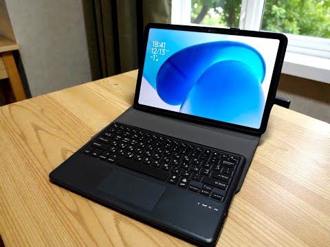 Функціональний чохол Xiaomi Redmi pad 2 Pro (12.1) Black (клавіатура, підсвітка, мишка, Ru+ENG), видео 1