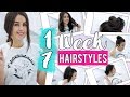 My easy everyday hairstyles | 1 WEEK 7 HAIRSTYLES | Patry Jordan