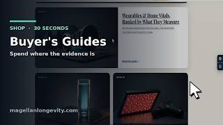Buyers Guides In 30 Seconds Spend Where The Evidence Is Magellan Longevity