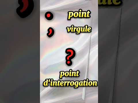 علامات الترقيم بالفرنسية Les Ponctuation 
