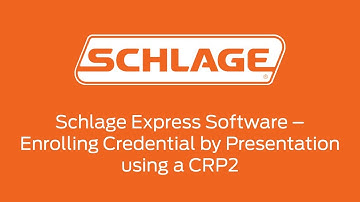 Schlage Express - Enrolling Credential by Presentation using CRP2