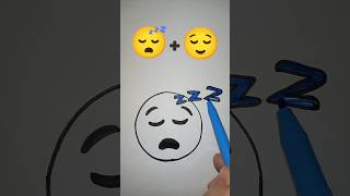 Sleeping face😴 relieved face😌#emojicombo#satisfying #creative art#shorts @emojiclassroom