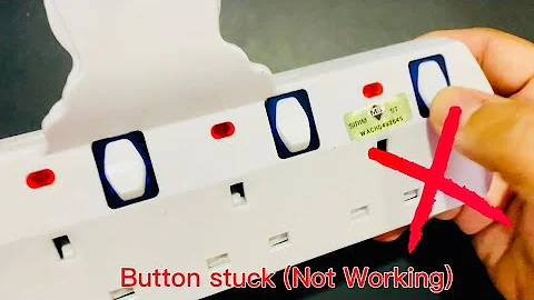 How to Fix a Wall Extension Plug Socket | T-Way Adaport Adaptor Switch Button Stuck DIY Repair