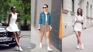 9 Ways to Pair Sneakers With Skirts and Dresses — How to Wear Sneakers