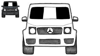 How to Draw a Mercedes G-Wagon 🔥 | Easy Step-by-Step Luxury SUV Pencil Drawing Tutorial