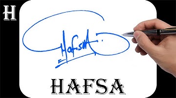 Hafsa name signature design - H signature style - How to signature your name