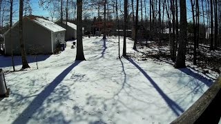 Winter's Day Shadows on the Snow - Time Lapse