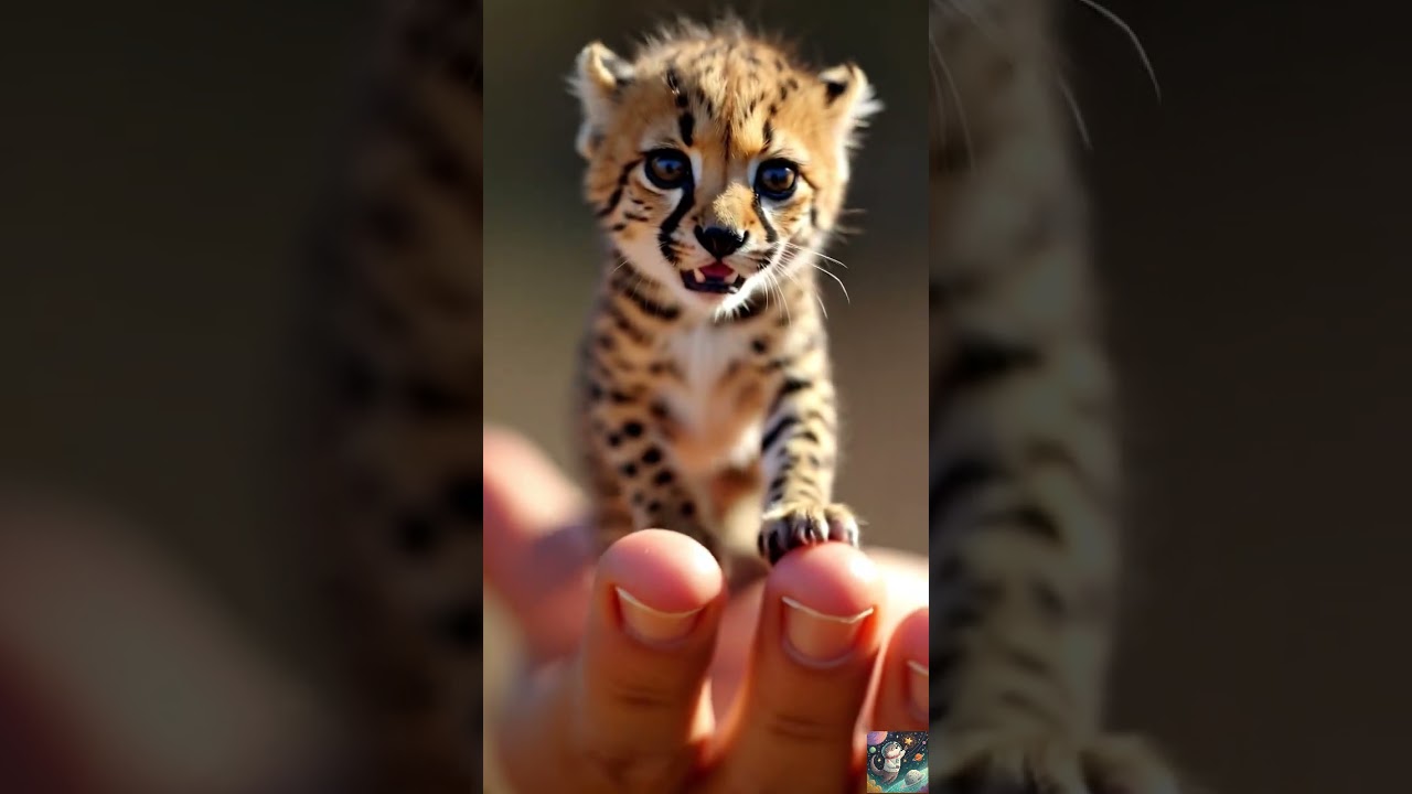🐆 Finger-Sized Cheetah Cub's Wild Daily Life: Cuddles, Nibbles & Speedy Sprints! 😍