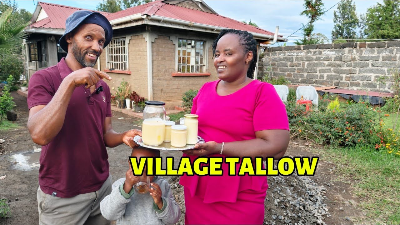 Making Beef Tallow the Traditional Way 🍖 | Building, Cooking & Family Life in an African Village
