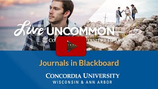 CUWAA Journals in Blackboard