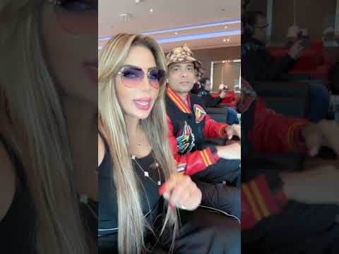 حسن شاكوش وسارة خليفة في مطار دبي سارة خليفة حسن شاكوش