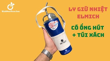 Ly Giữ Nhiệt Elmich Inox 304 500ml EL3673 - Ly Giữ Nhiệt Có Ống Hút - Khắc Tên In Logo