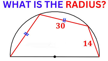 Can you find the radius of the Semicircle? | (Geometry skills explained) | #math #maths