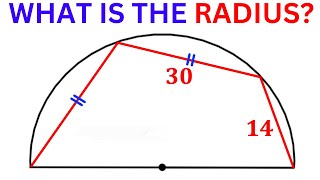 Can you find the radius of the Semicircle? | (Geometry skills explained) | #math #maths