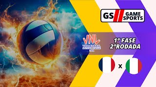 FRANÇA X ITALIA | NATIONS LEAGUE DE VÔLEI MASCULINO 2024 | 2ª RODADA | NARRAÇÃO AO VIVO