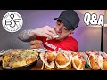 EATING Crispy Fried Fish Tacos And Carne Asada Nachos | Q&A Brick & Flour Mukbang