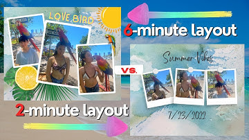 How to create with Canva FREE templates digital scrapbook layouts in 2 minutes LOVE BIRD tutorial