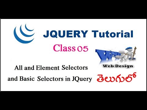 All and element selectors & basic selectors in Jquery Telugu | VLR Training Class 05