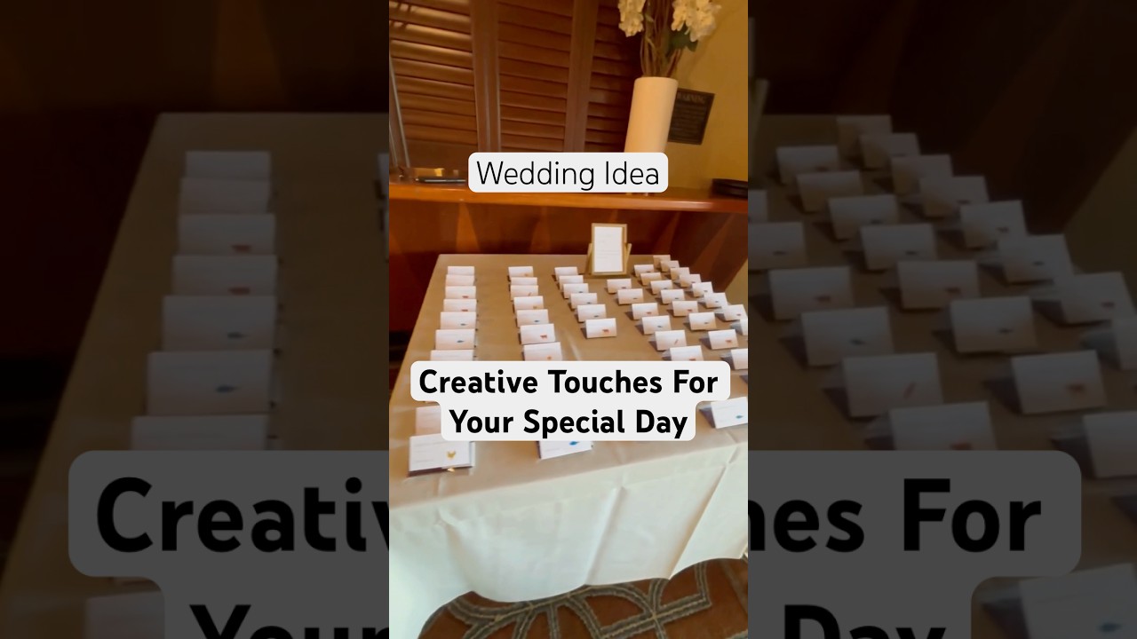 Wedding Idea: Food Indicators for Escort Cards 