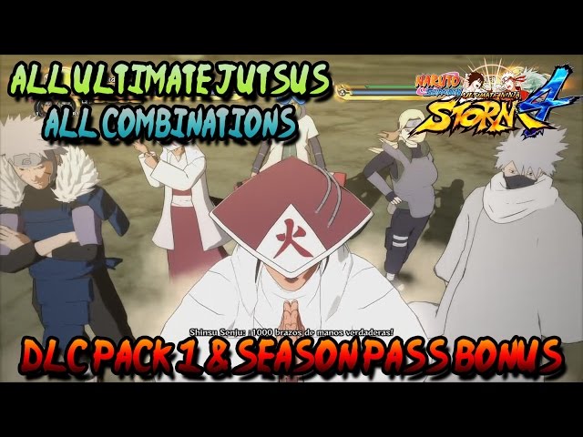 Naruto Storm 4, Novo Team Ultimate Jutsu Os Hokages DLC Pack 1/ Japanese e  Dublado - Nillo21. 