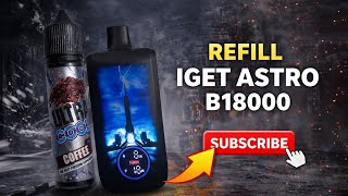 IGet Astro B18000 Refill Coffee Flavor ☕ Full Experience!