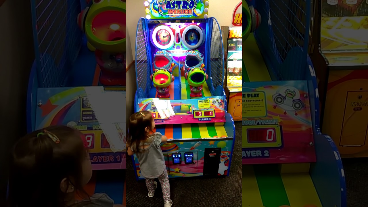 Astro Invasion game at Chuck E Cheese
