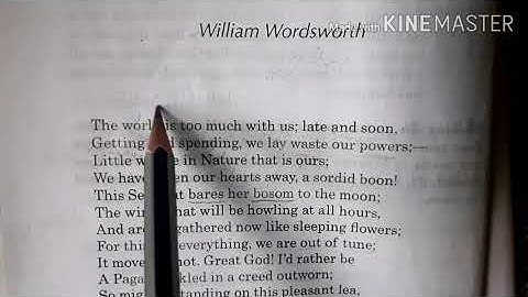 The World is Too Much With Us poem by william Wordsworth  in hindi summary explanation and analysis