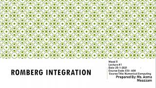 Romberg's Integration examples with solved solutions || Numerical Computing
