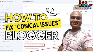 Alternate page with proper canonical tag issue in blogger #blogger #1minschool