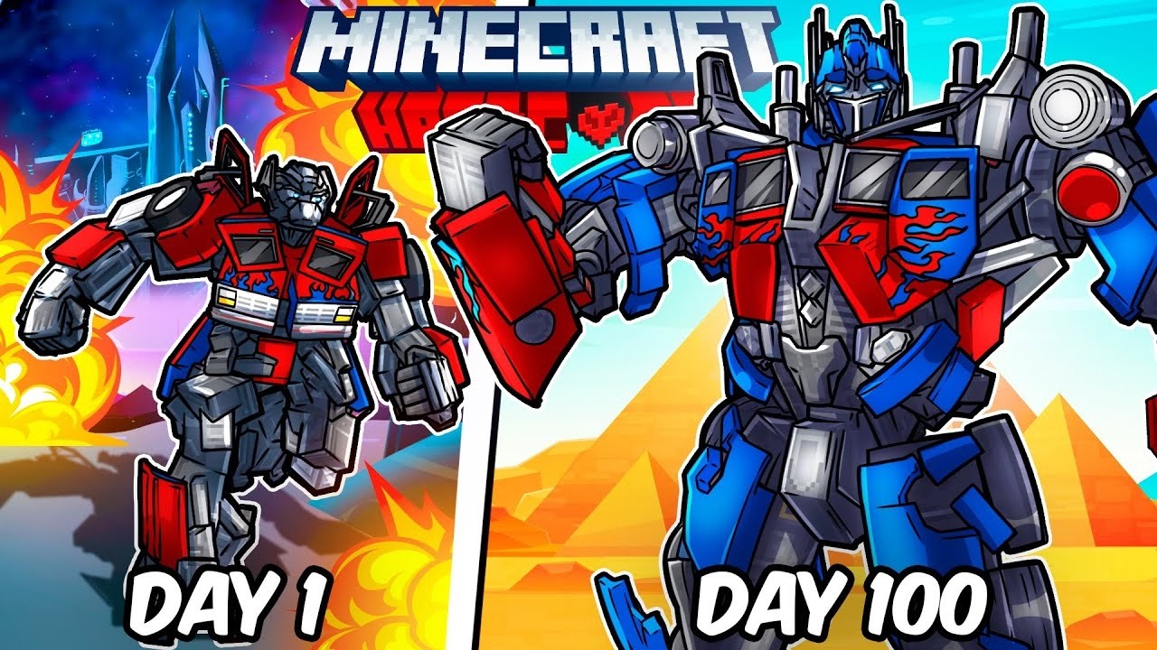 100 ngày sinh tồn với tư cách là Optimus Prime of King Autobot trong Minecraft | TN Gaming