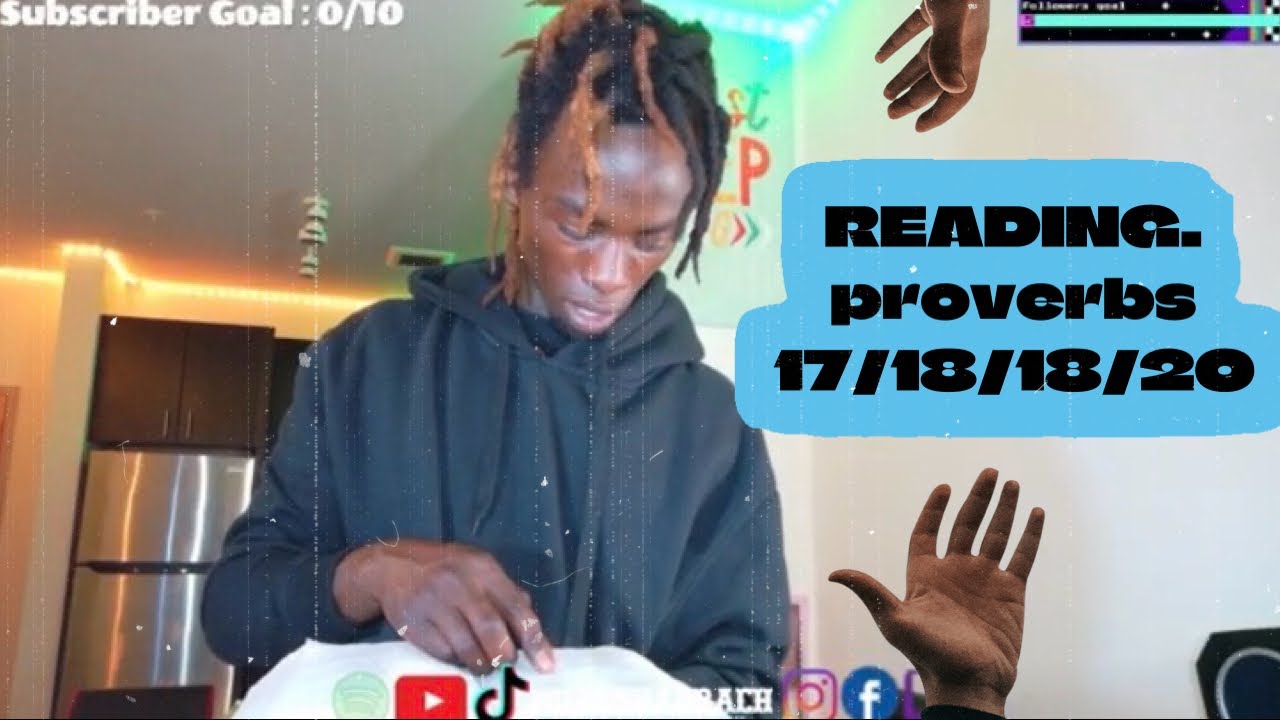 READING. proverbs 17/18/18/20