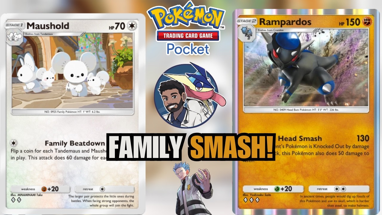 Maushold + Rampardos Is The ULTIMATE Cheese Deck! Pokémon TCG Pocket