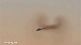 Smoky and Loud Take off [TC-53] Fokker F28 Fuerza Aerea Argentina
