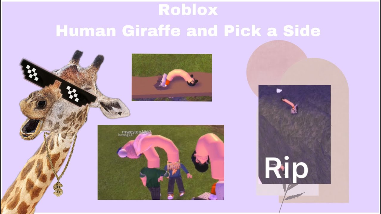 Playing Roblox Human Giraffe and Pick a Side!