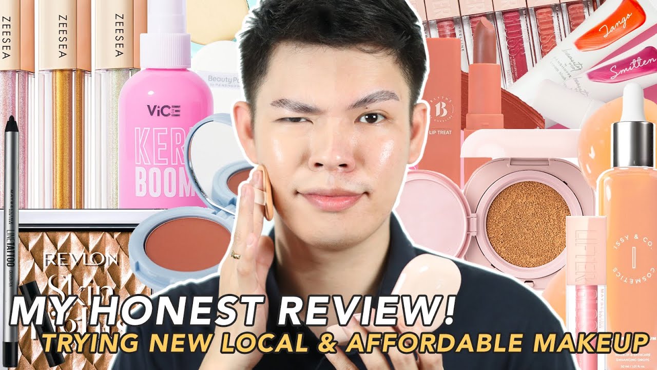 BRUTALLY HONEST REVIEW!!! TRYING NEW MAKEUP feat. HAPPY SKIN CUSHION, MAYBELLINE LIFTER GLOSS & MORE